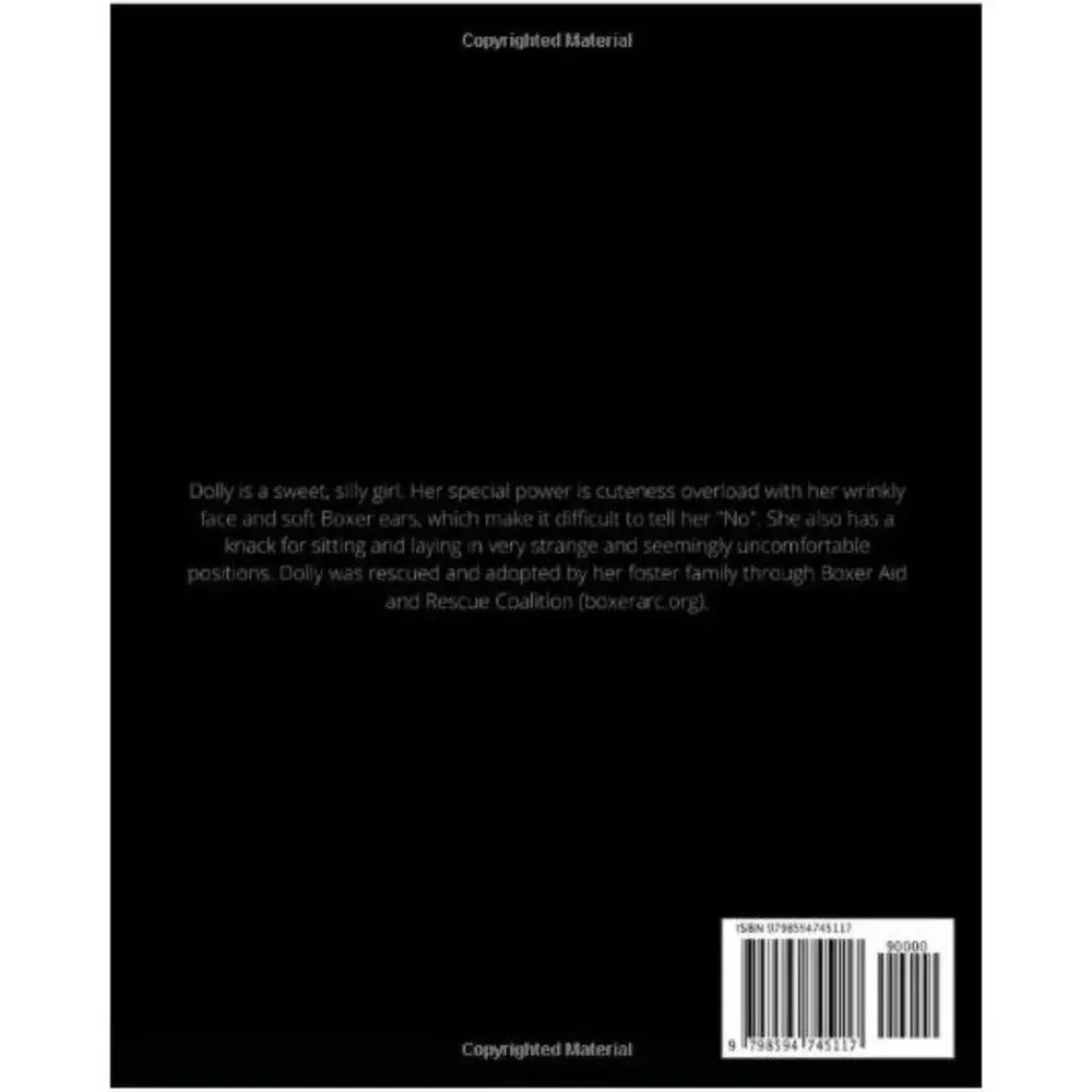 A Boxer Lover’s Journal: Dolly Blank Lined 120 Page Notebook